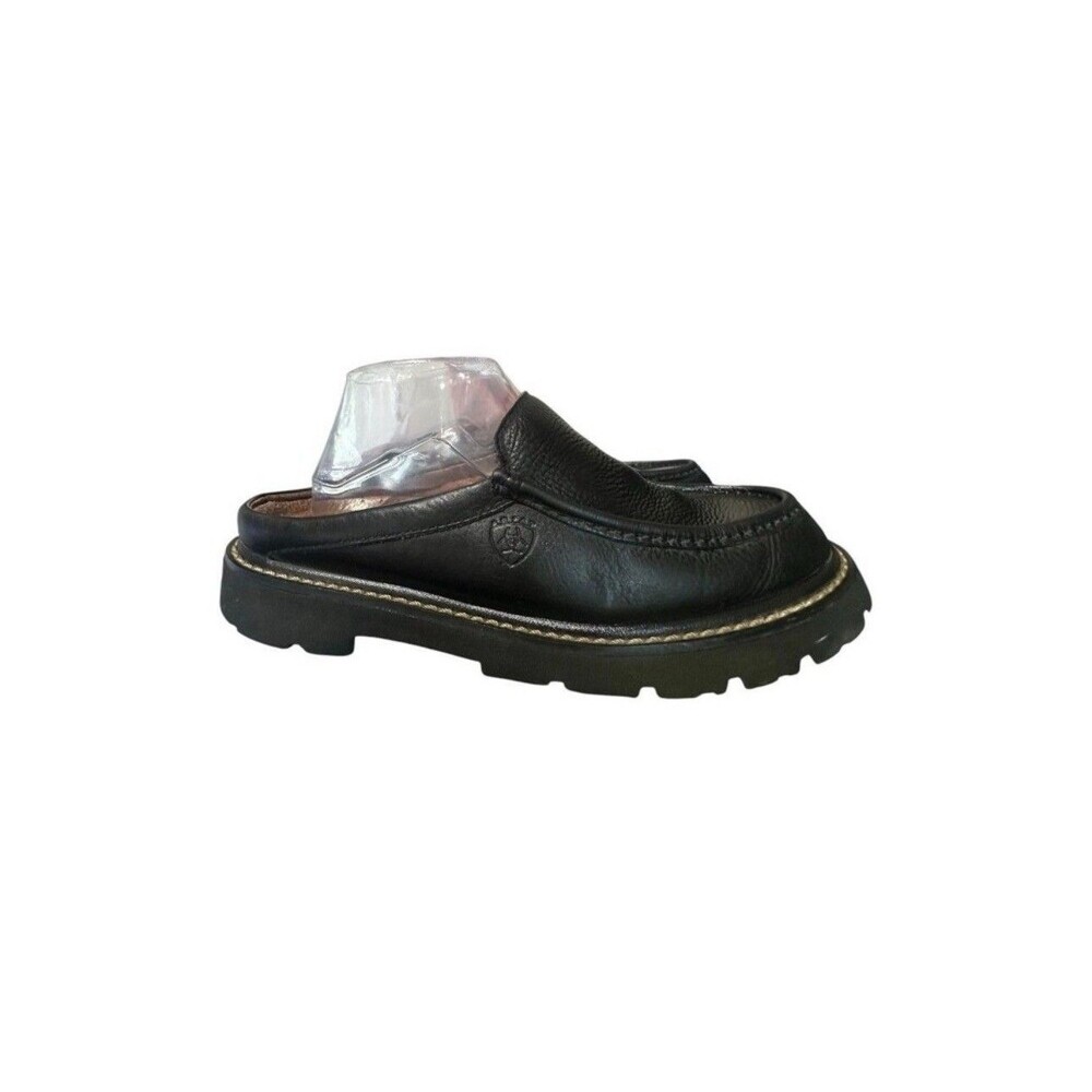 Ariat Womens Size US 10 B Black Leather Slip On Mules Clogs Shoes Comfy Boho